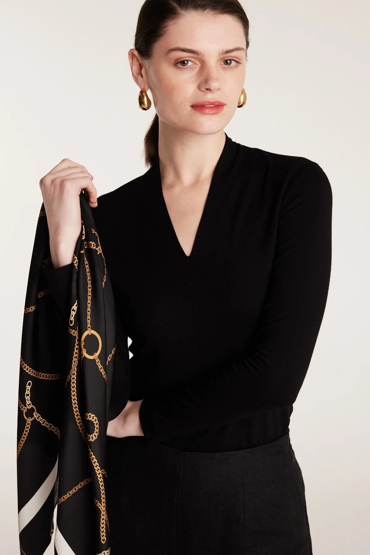 Amalie Jersey Top - Black - Image 5