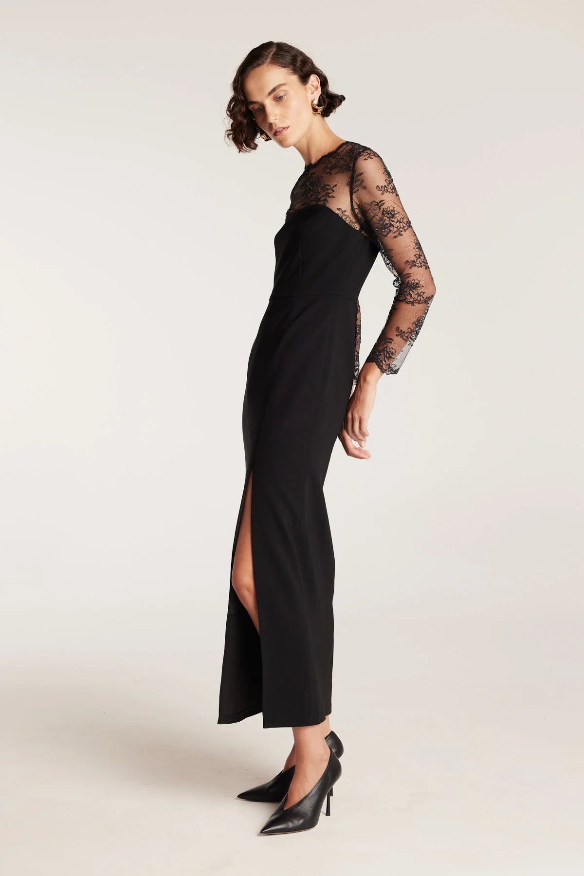 Estelle Lace Gown - Black - Image 3